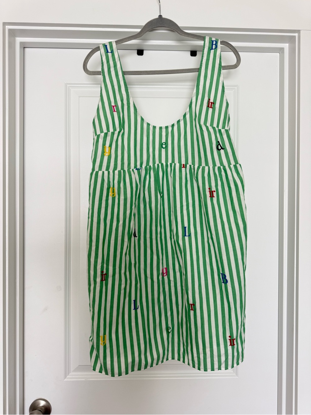 Anthropologie LyreBird Embroidered Stripe Dress - Picture 5 of 8